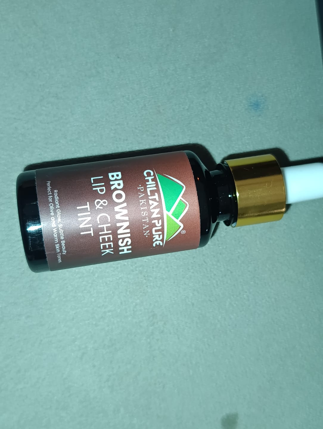 Customer photo review of Brownish Lip & Cheek Tint – Stay pigmented for long, give a deeper look, and very best as event wear – 100% Organic lip stain 30ml