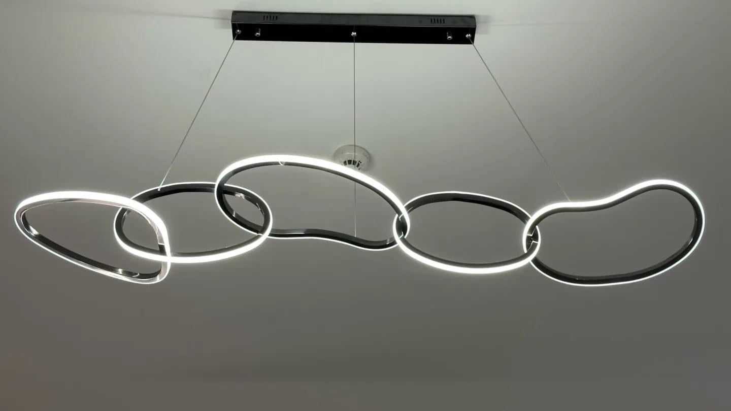 Customer photo review of Rose Chandelier for Bedroom, Stainless Loops, 150 cm