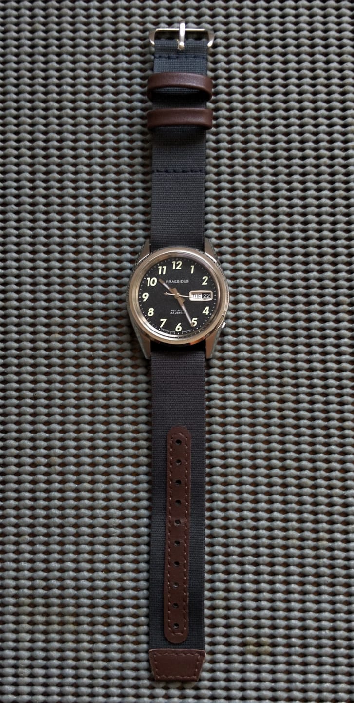 Customer photo review of Leather Backed Earth Toned Mafia Strap 20mm
