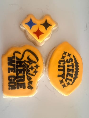 Customer photo review of Steel City Cookie Stencil Set