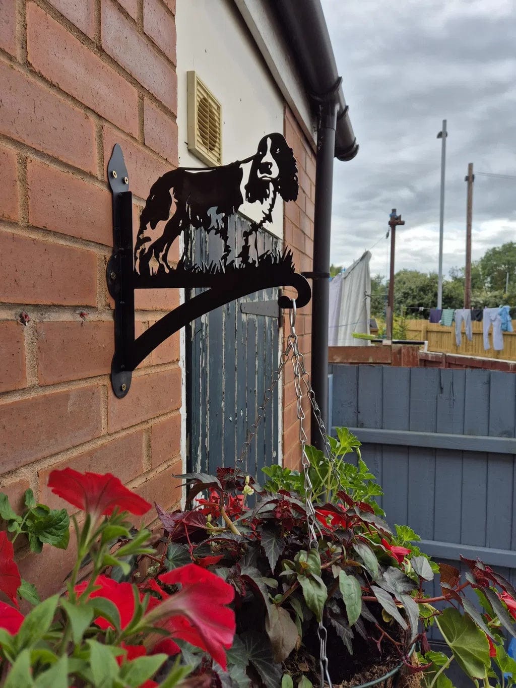 Customer photo review of Hanging Basket Bracket – Cocker Spaniel