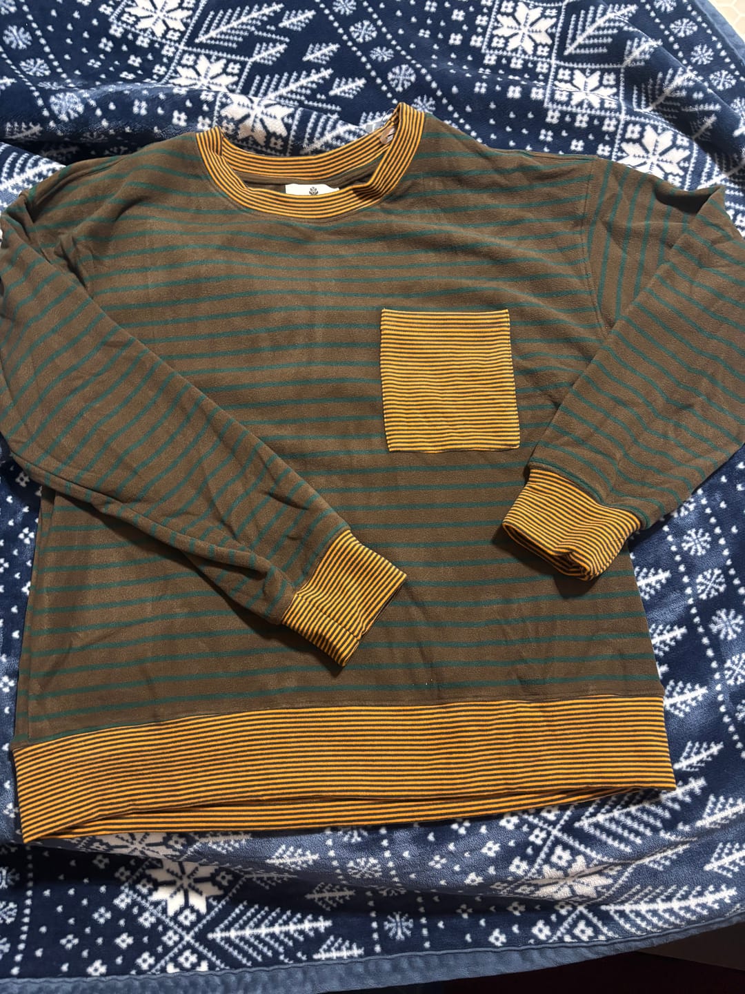 Customer photo review of Mix It Up Striped Pullover
