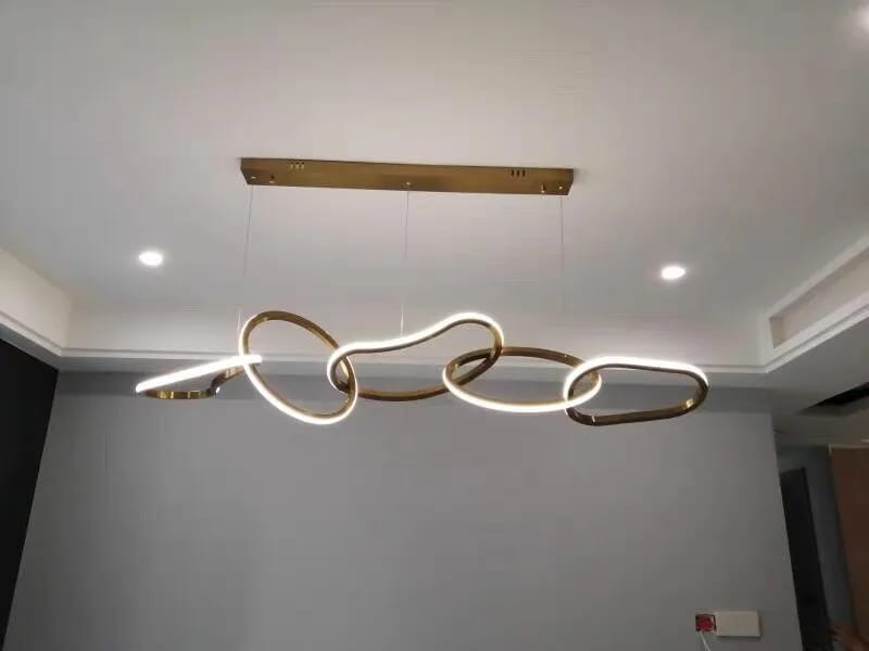 Customer photo review of Rose Chandelier for Bedroom, Stainless Loops, 150 cm