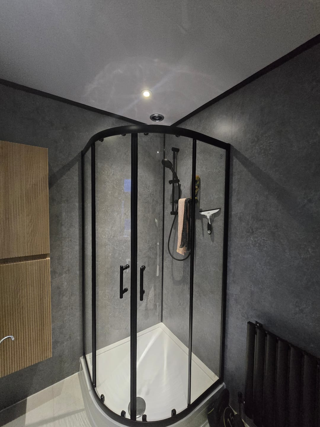Customer photo review of Premium White Gloss Shower Wall Panel – 1M x 2.4M