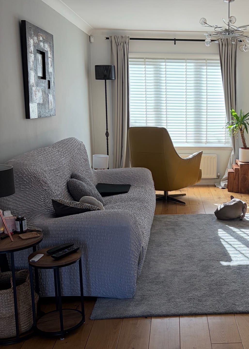 Customer photo review of 2 Seater Recliner Sofa Cover - Pearl, Microfibra