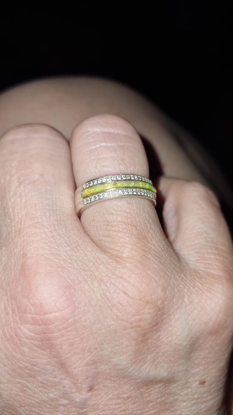 Customer photo review of Keepsake Cubic Zirconia Channel Memorial Ring