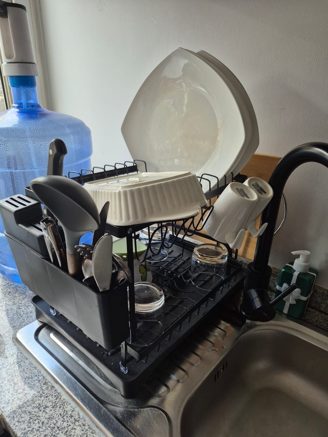 Customer photo review of Escurridor De Platos 2 Niveles Secaplatos Multifuncional