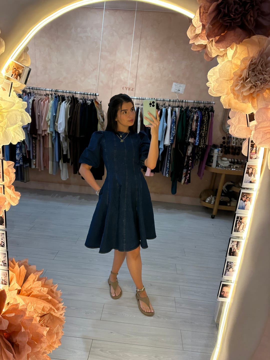 Customer photo review of Oxford Denim Dress