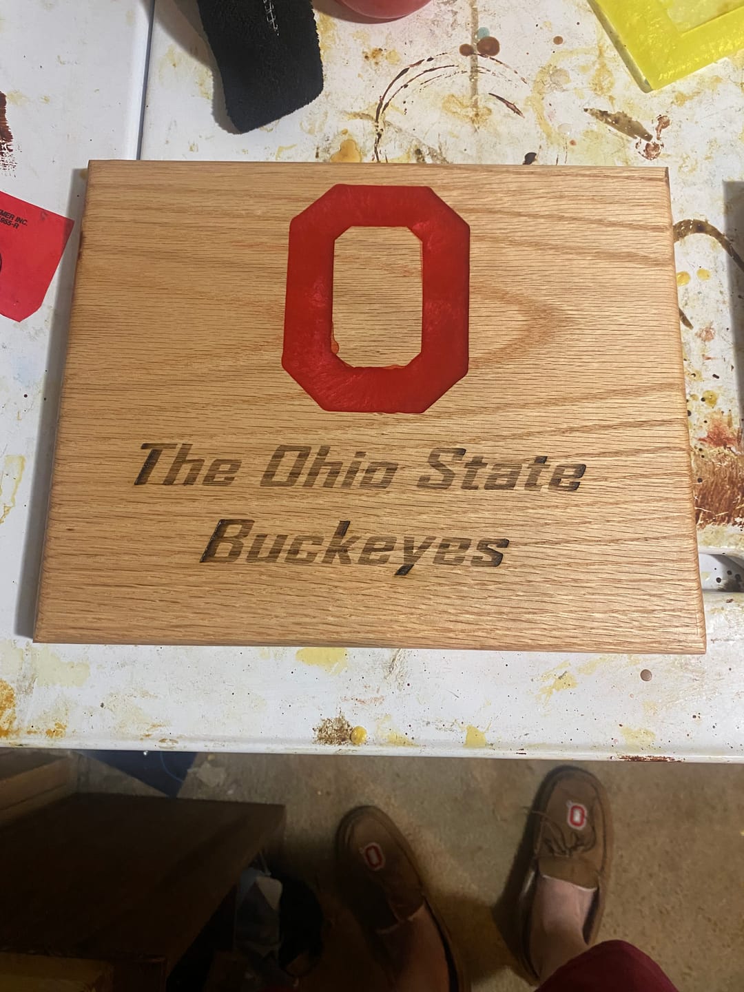 Customer photo review of 14.0x12.4" State Of Ohio Acrylic Router Template