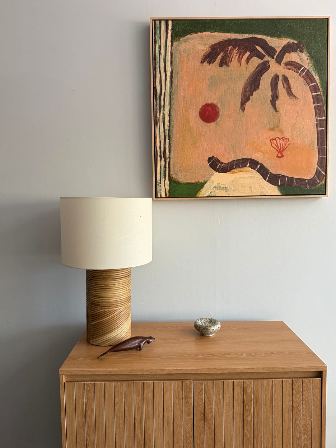 Customer photo review of Green Palm by Britney Turner | Framed Canvas Wall Art