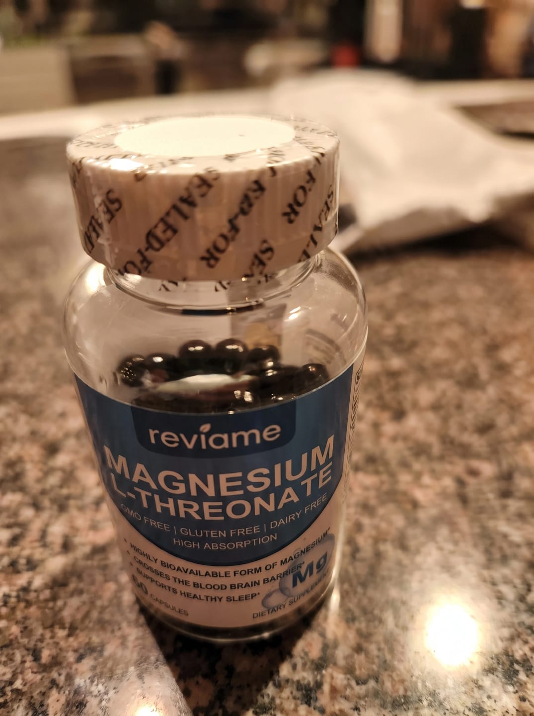Customer photo review of Magnesium L-Threonate 1000mg Magtein® Capsules