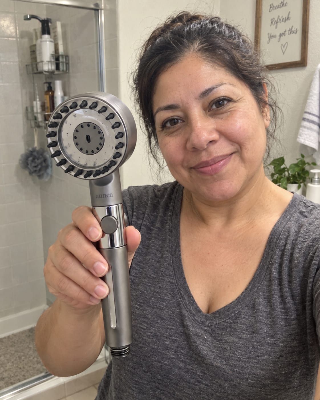 Customer photo review of Flujo Puro™: una ducha que se siente diferente