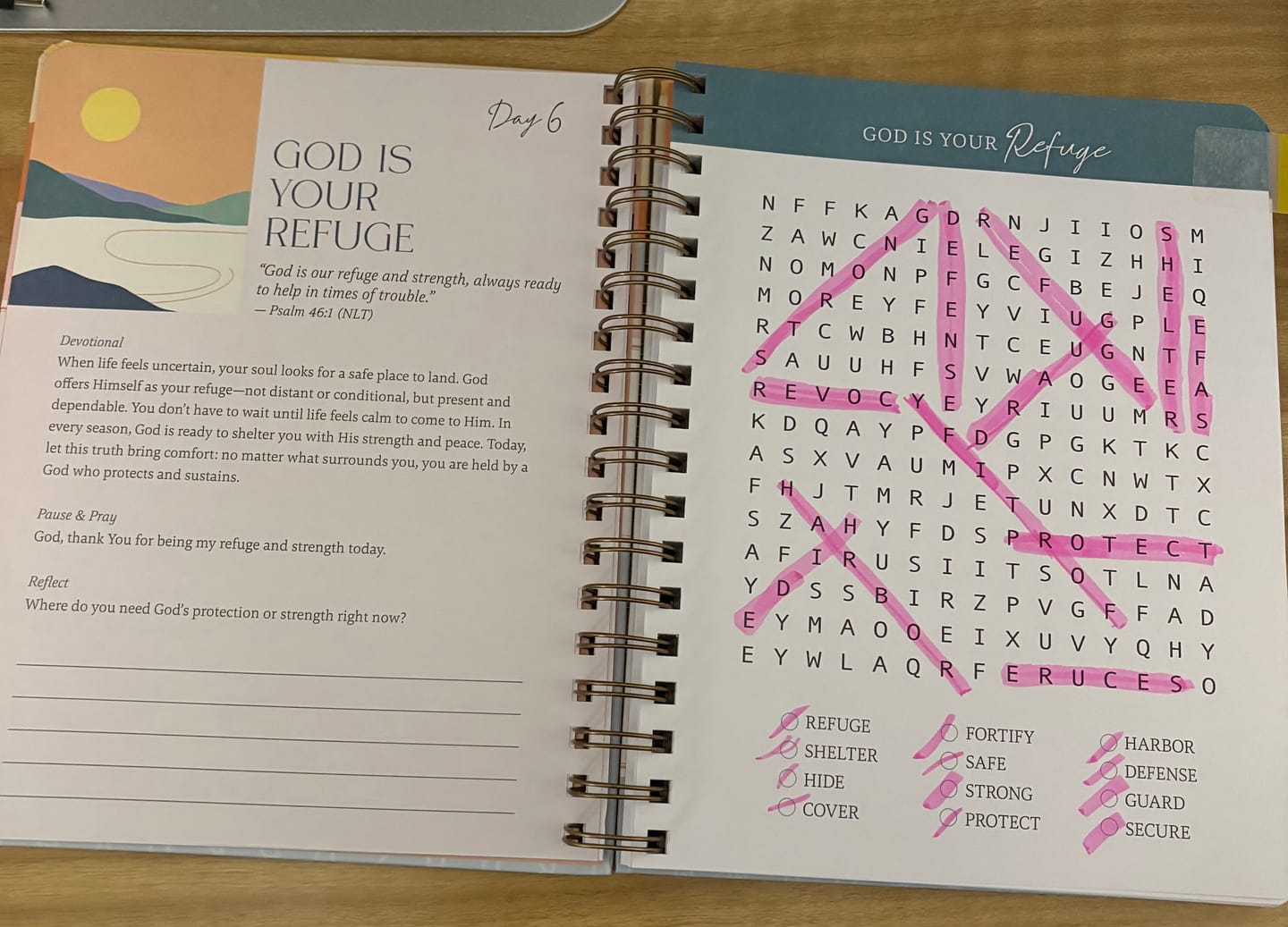 Customer photo review of Be Still: Word Search Devotional for Peace & Rest in God