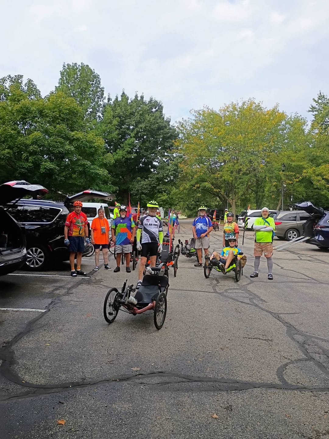 Customer photo review of Men’s Personalized U.S. Air Force Retired Recumbent Trike Cycling Jersey & Kit