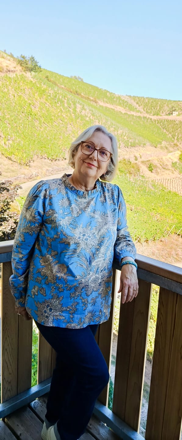 Customer photo review of Blouse  Fantine - Pastoral Bleu