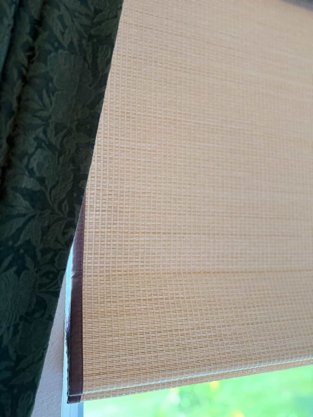 Customer photo review of Rattan Natural Bamboo Woven Wood Shades