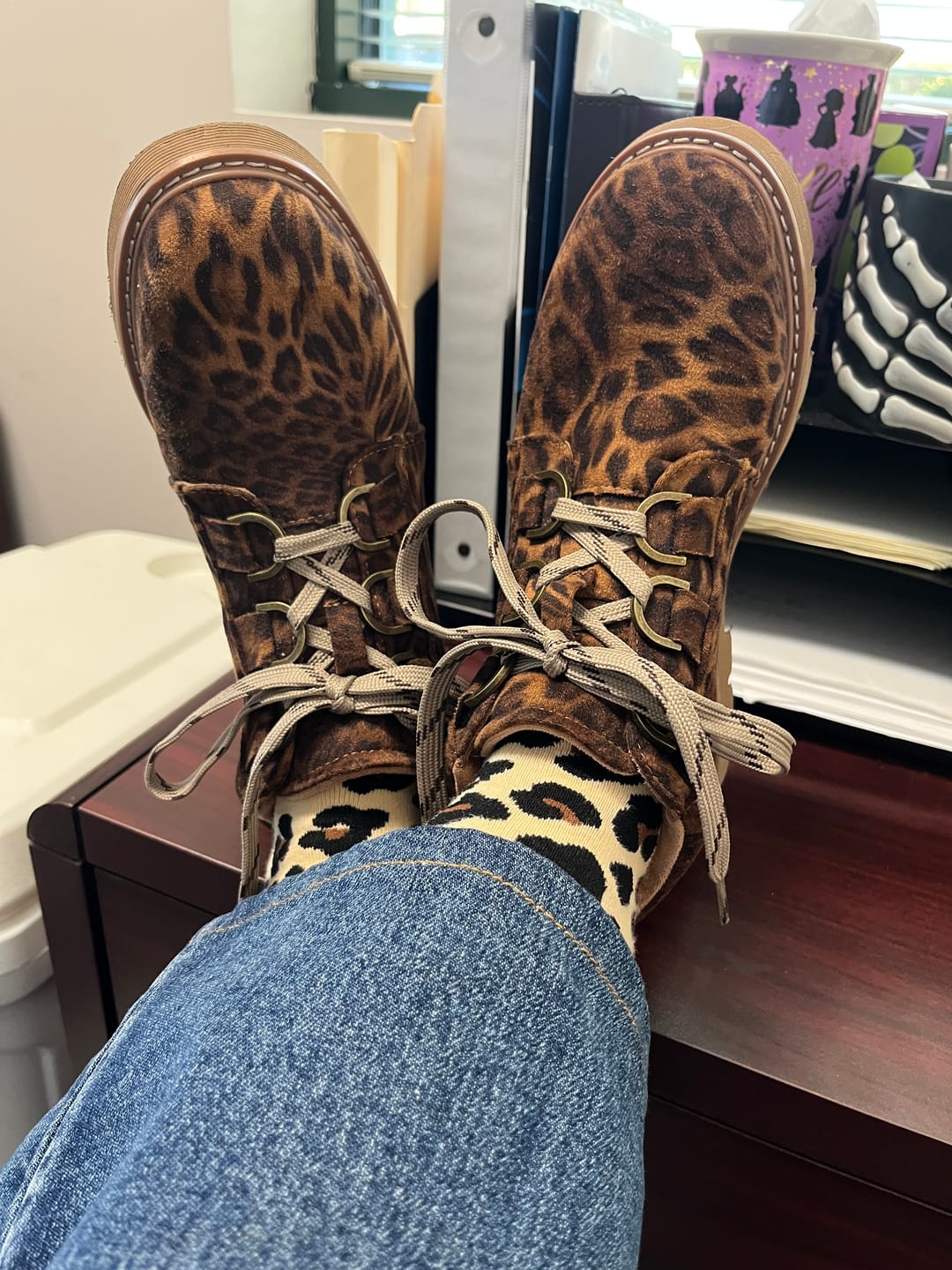 Customer photo review of Corky's Twisted Leopard Campfire Boots