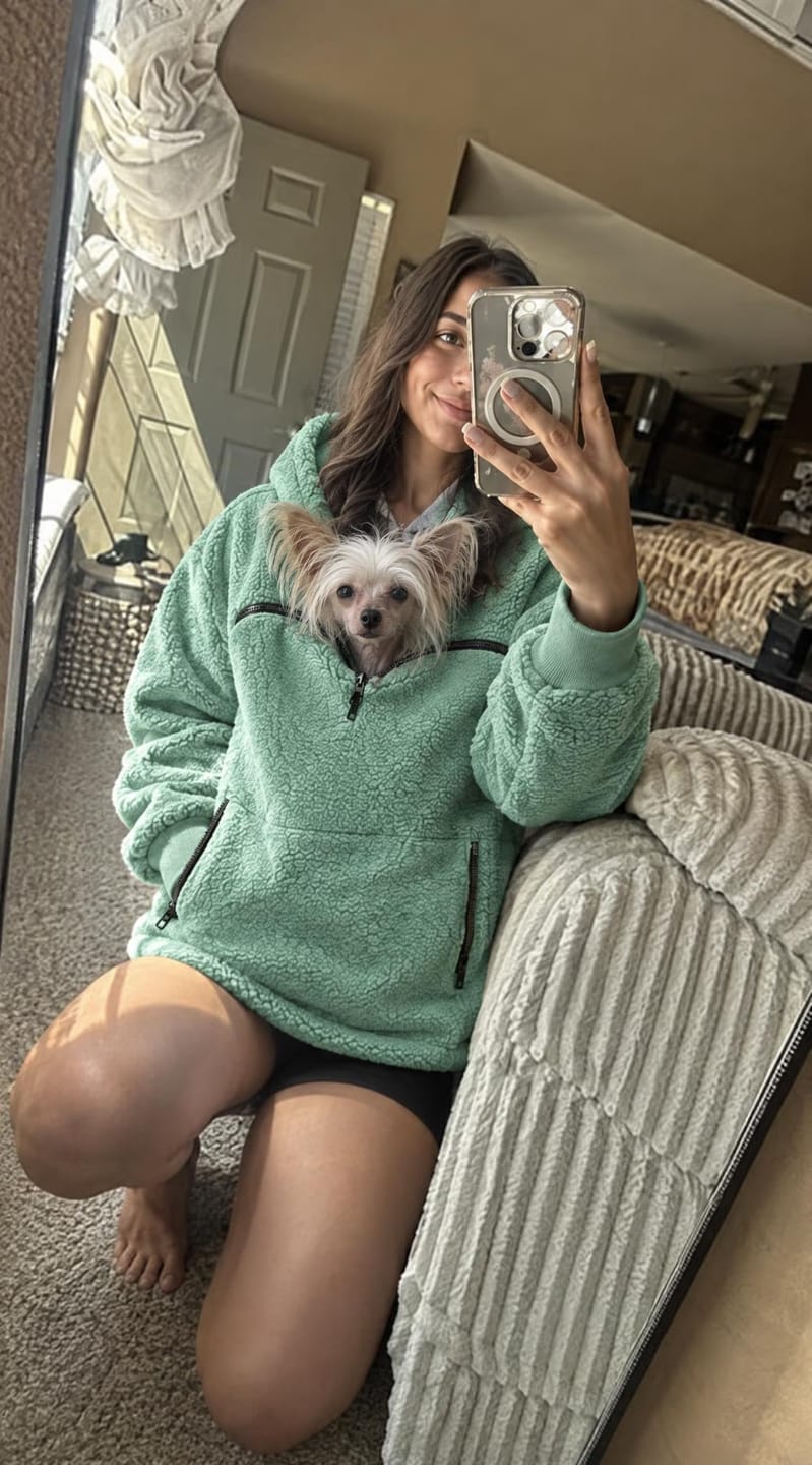 Customer photo review of GrumpNest™ CuddleCarry Hoodie