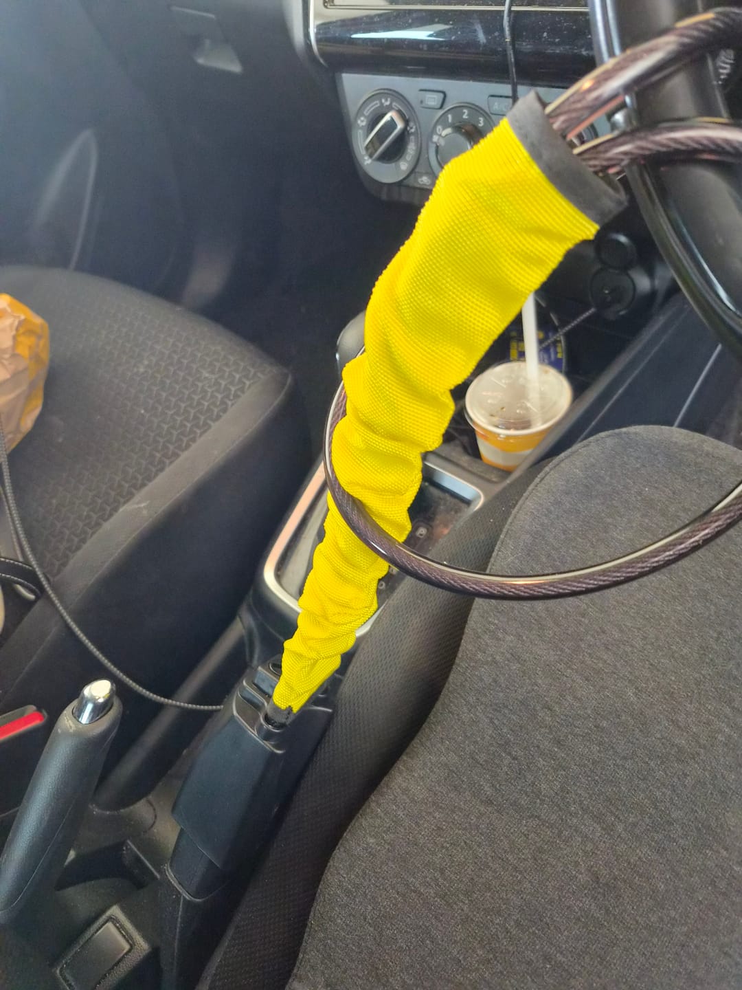 Customer photo review of Lock'd Car Defender — Visible Protection That Thieves Can't Ignore