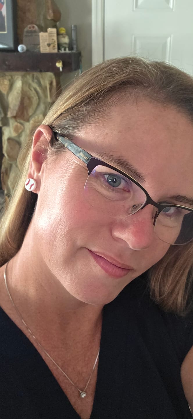 Customer photo review of Baseball Studs Hypoallergenic Earrings for Sensitive Ears with Plastic Posts