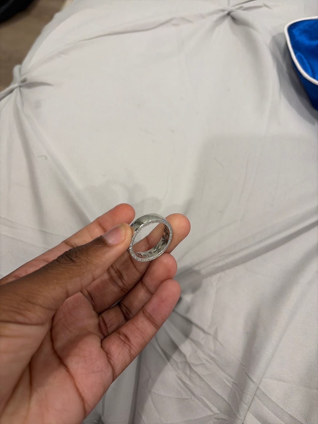 Customer photo review of Single Row Band Ring - 925 Silver