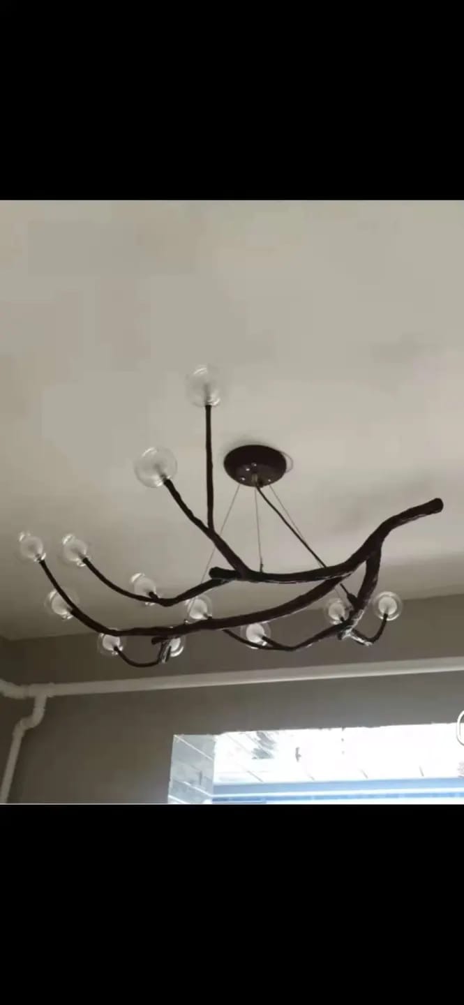 Customer photo review of Glass Chandelier for Stairwell, Branching Resin, 8-42 Lights