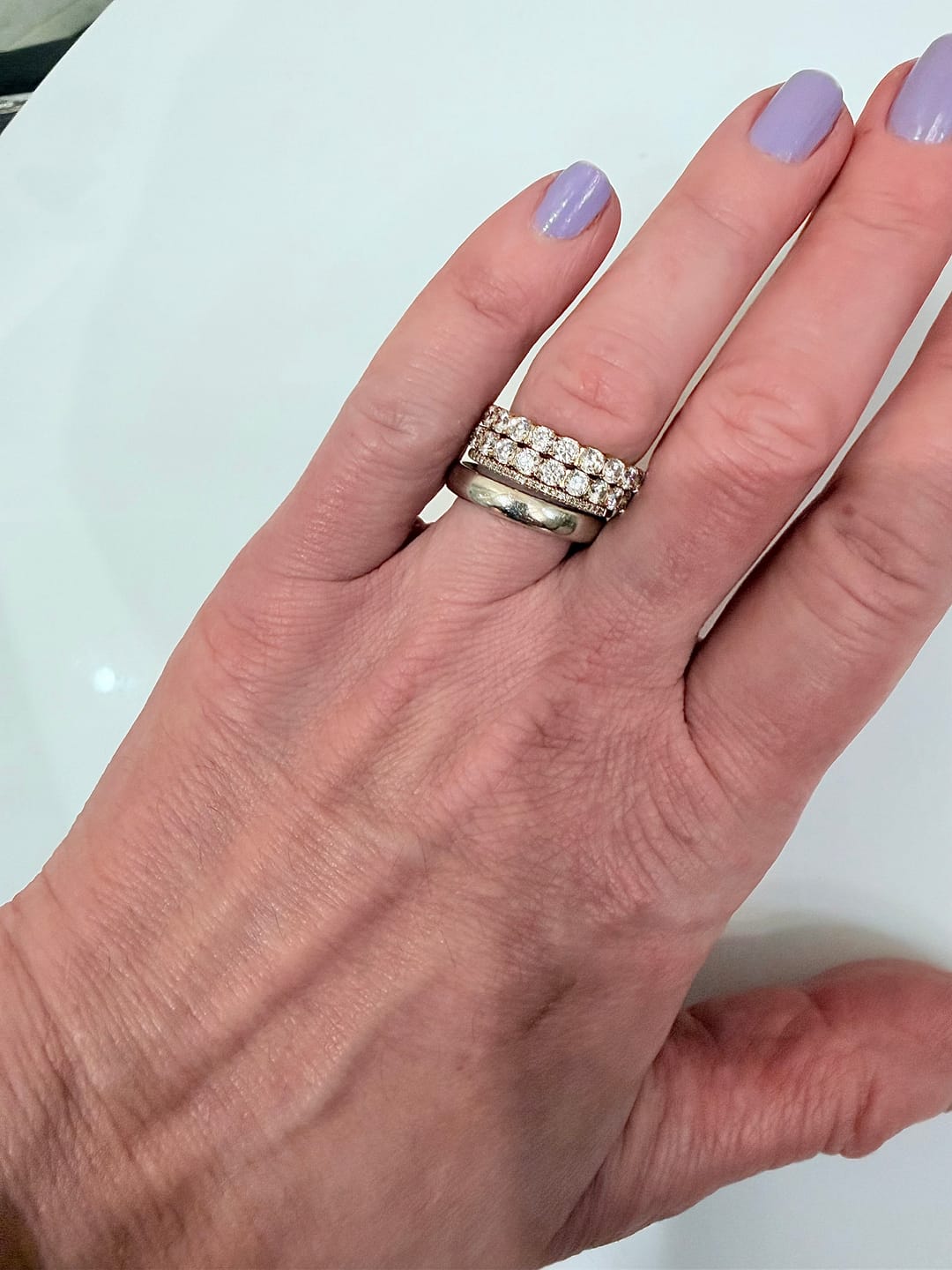 Customer photo review of Bold Eternity Band Ring