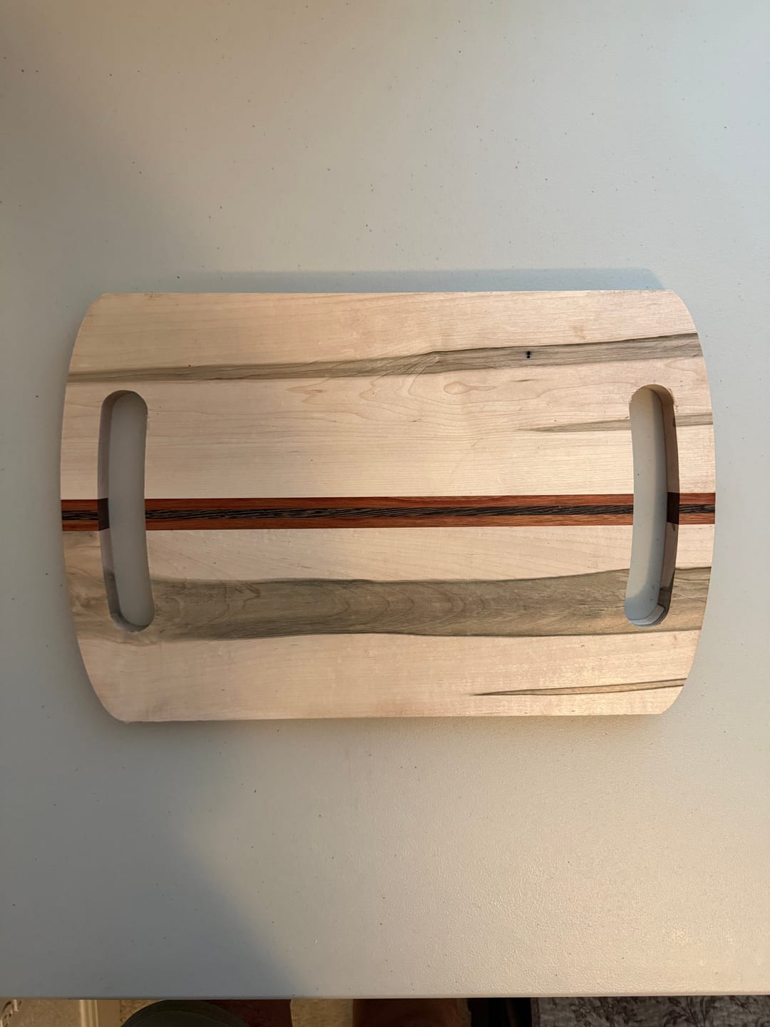 Customer photo review of 17.75x11.75" Oblong Dual Handle Serving Board Acrylic Router Template