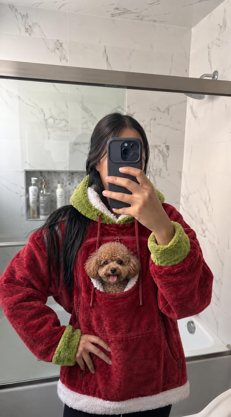 Customer photo review of GrumpNest™ CuddleCarry Hoodie