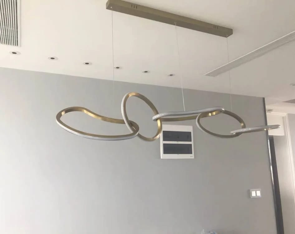 Customer photo review of Rose Chandelier for Bedroom, Stainless Loops, 150 cm