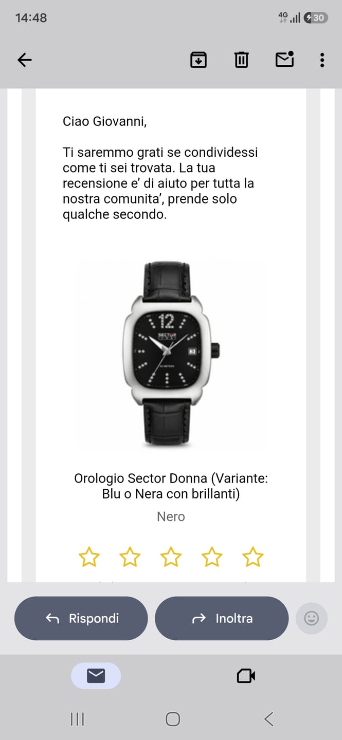 Customer photo review of Orologio Sector Donna (Variante: Blu o Nera con brillanti)
