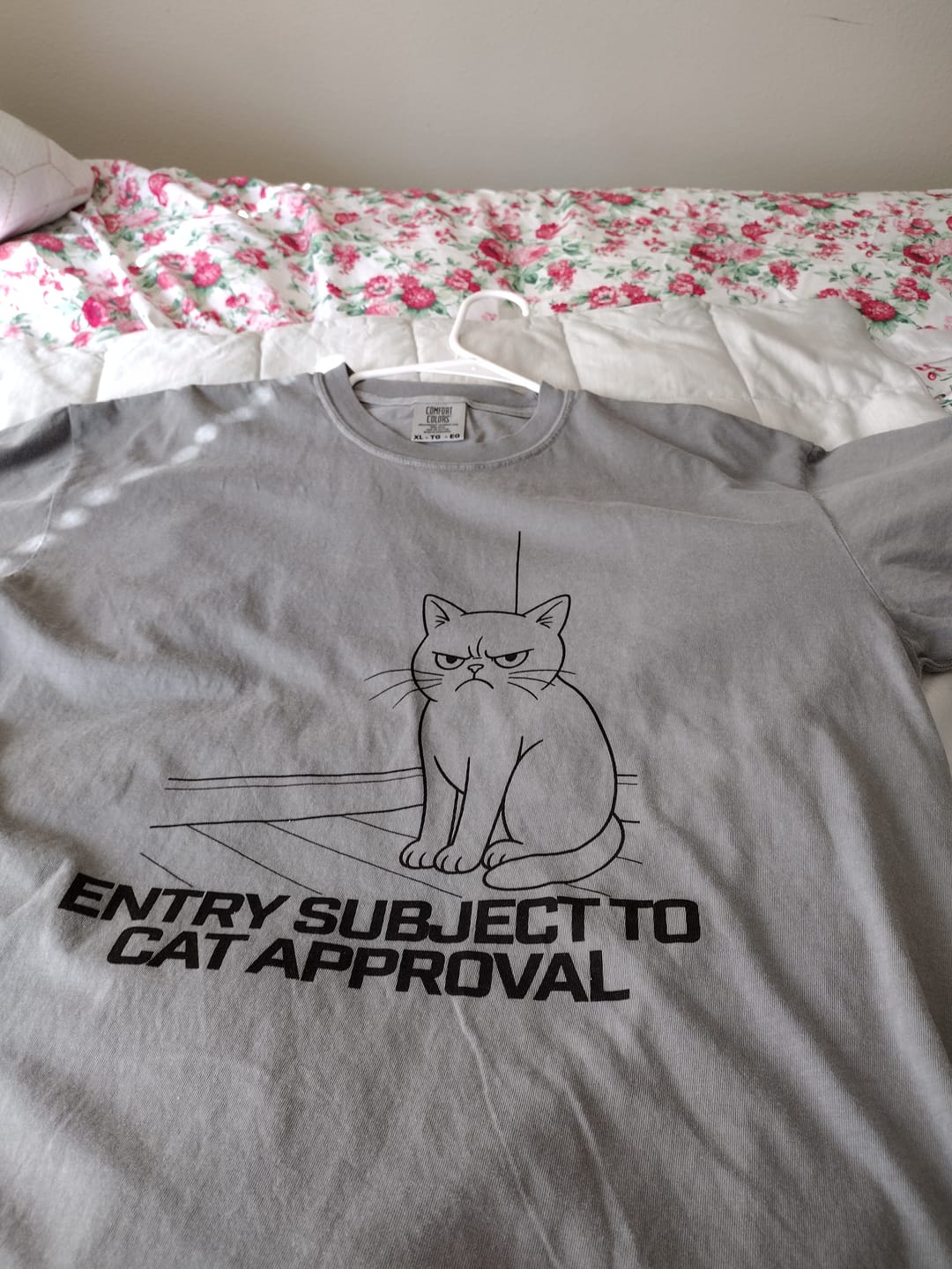 Customer photo review of Who can enter T-Shirt