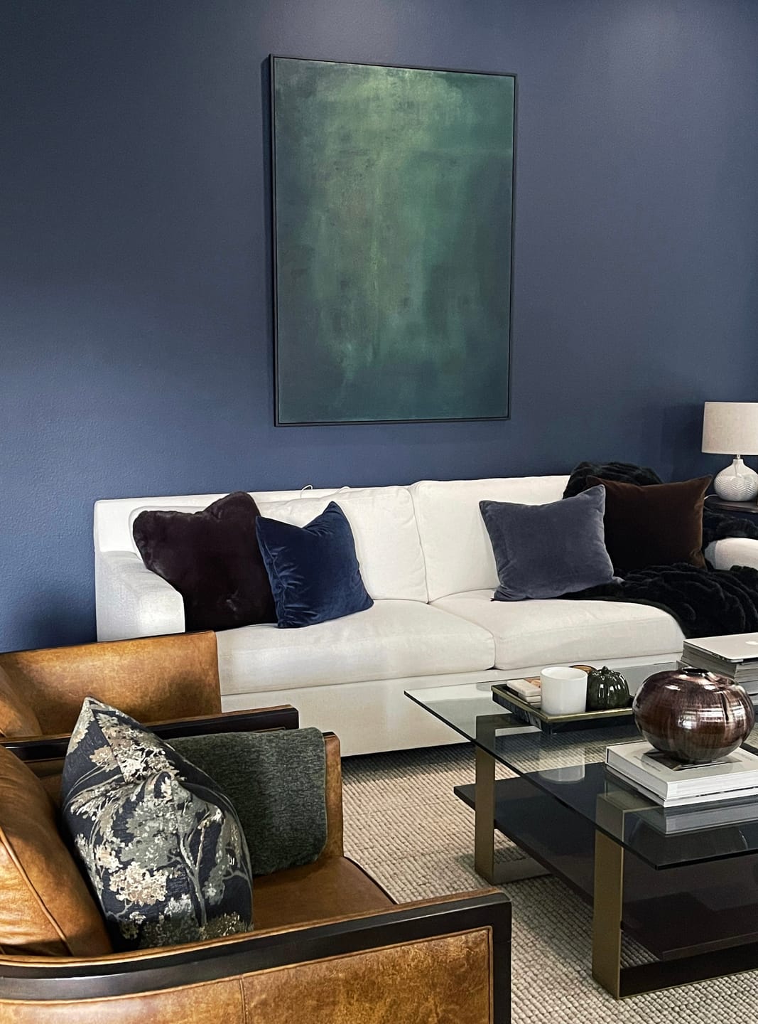 Customer photo review of Green Abstract Canvas Wall Art #AP358
