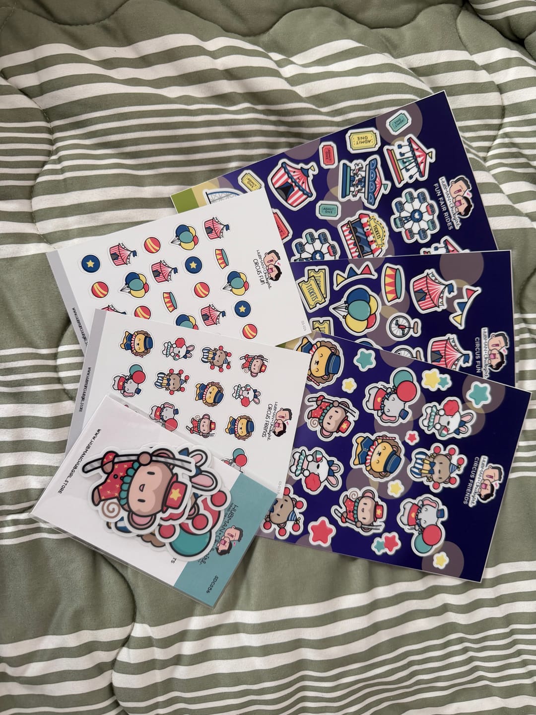 Customer photo review of Circus Friends Sticker Set
