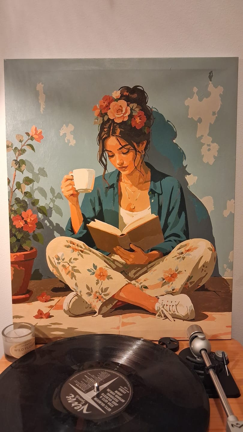 Customer photo review of Floral Escape | Paint by Number