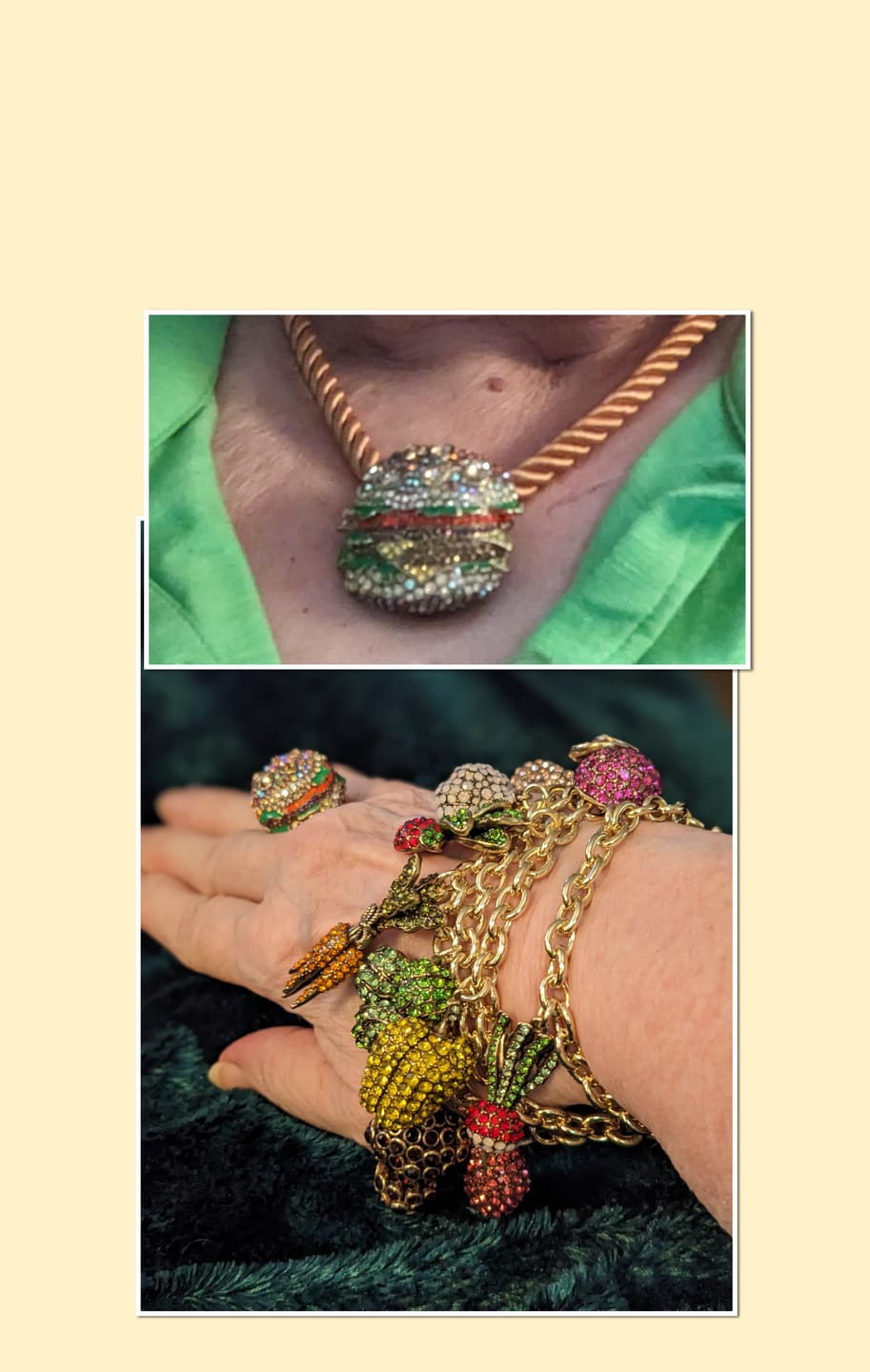 Customer photo review of HEIDI DAUS® "Veritable Vegetable" Crystal Autumn Harvest Charm Bracelet