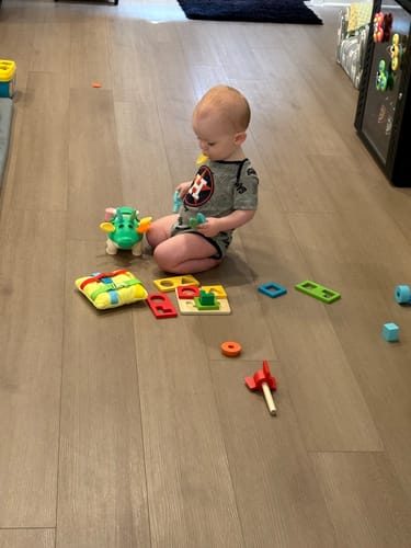 Customer photo review of Curated Monthly Baby Box