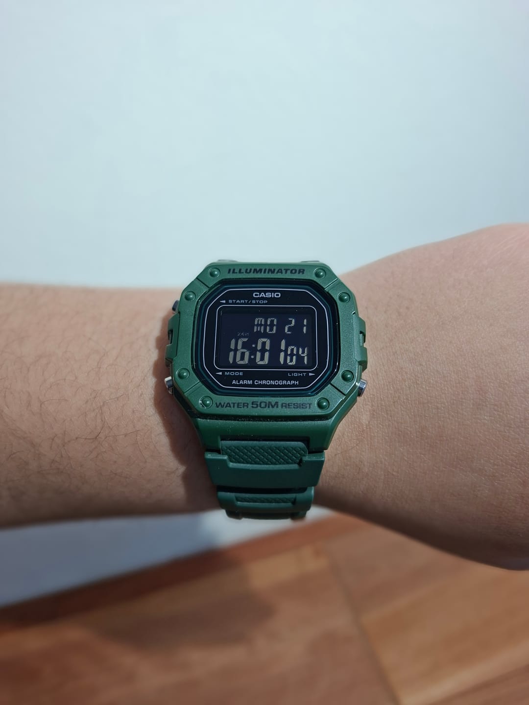 Customer photo review of Reloj Casio Vintage W-218H-3BV Pantalla Negativa