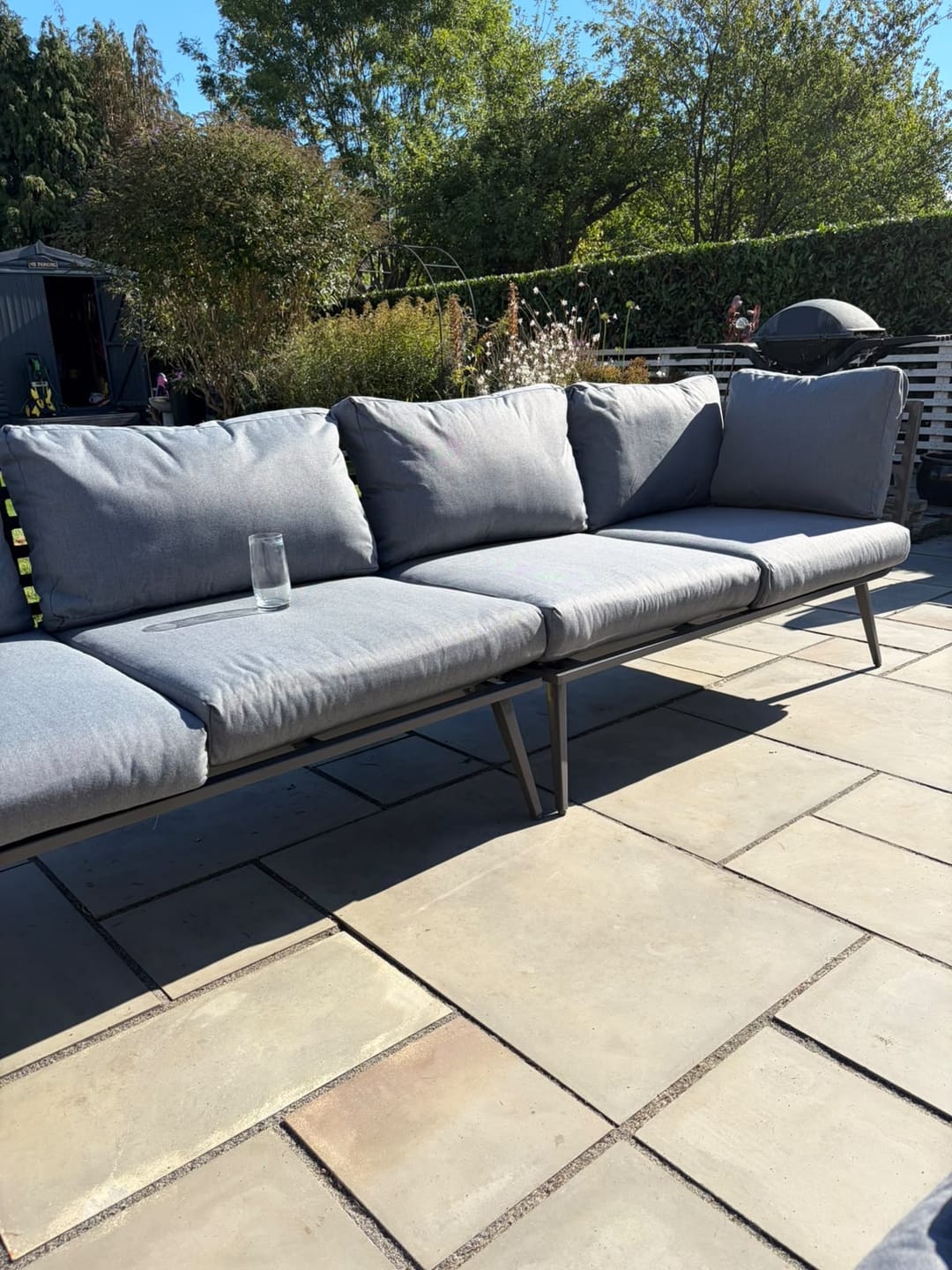 Customer photo review of Mayfair Corner Lounging Set with Bench