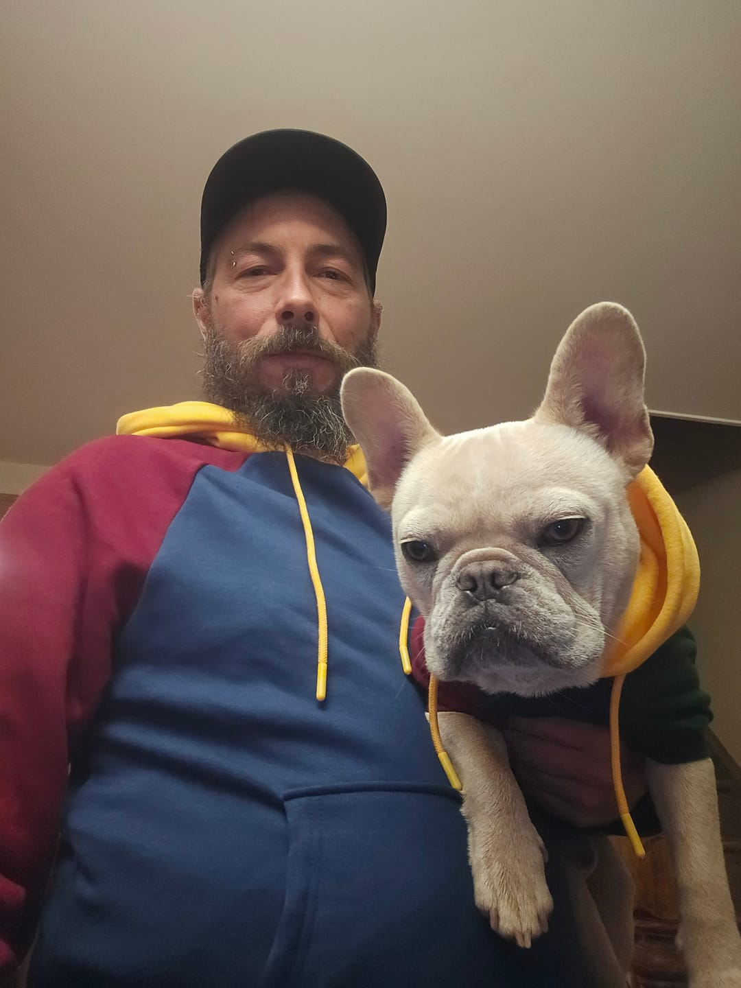 Customer photo review of Primary Color Block Human Hoodie