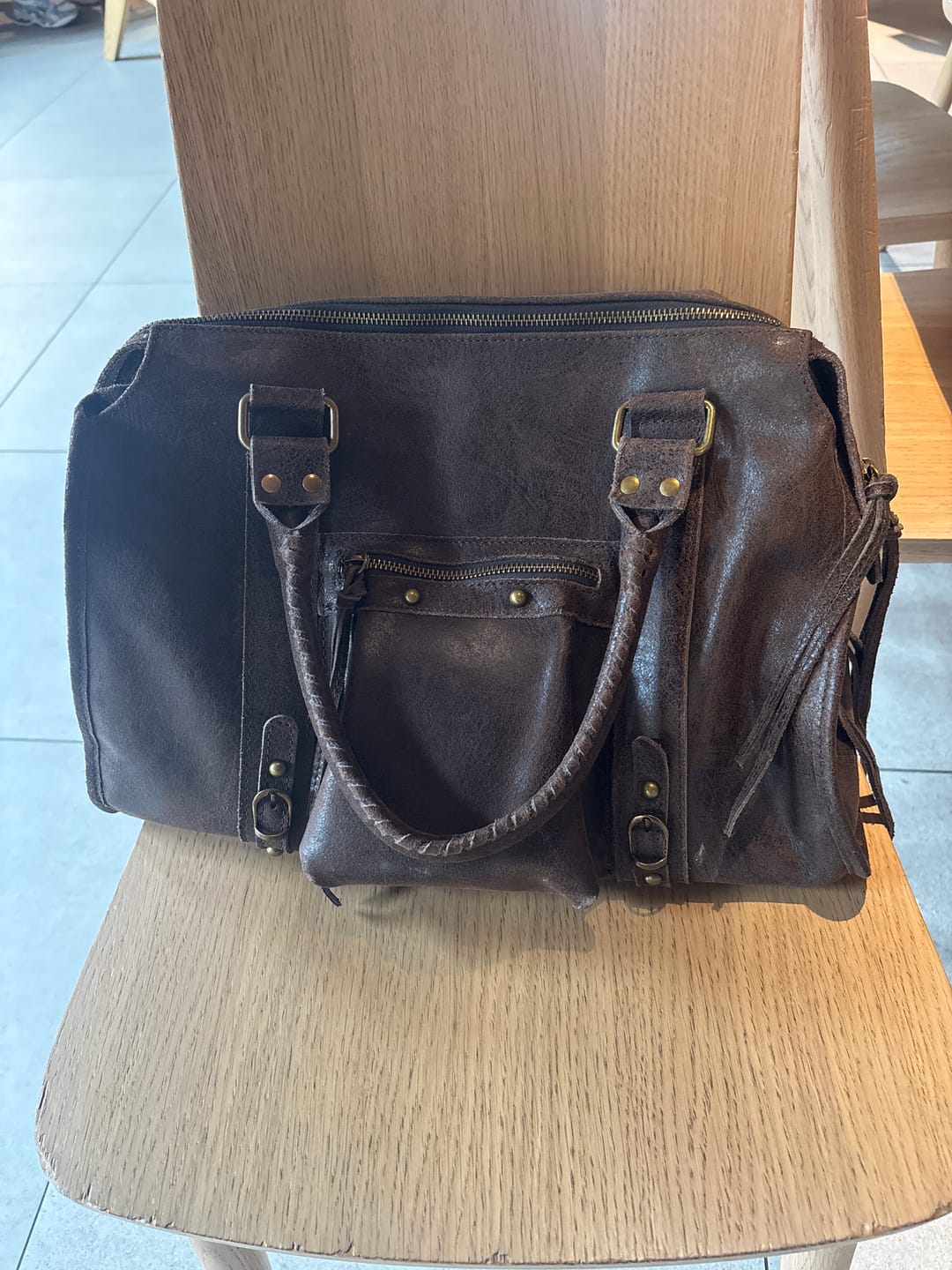 Customer photo review of It girl bag espresso martini