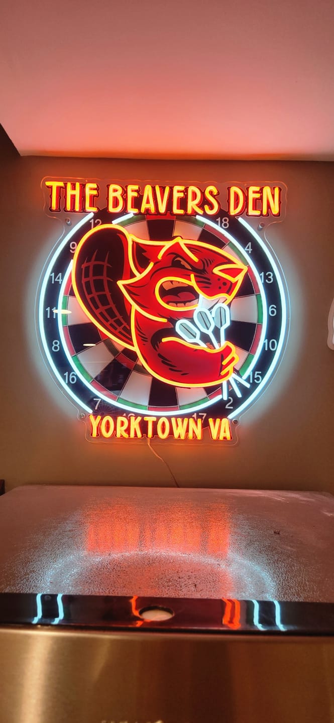 Customer photo review of THE BEAVERS DEN | LED Neon Sign