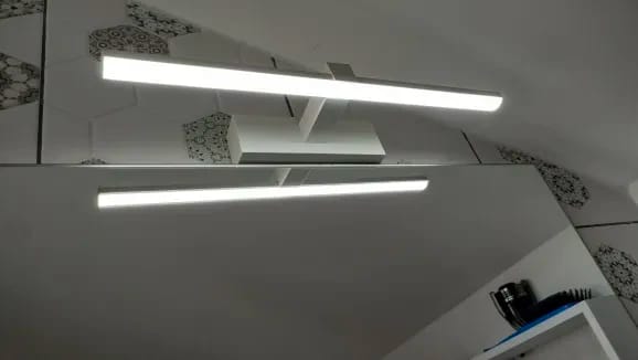 Customer photo review of Gold Wall Light for Bedroom, Acrylic Shade Design, 80 cm