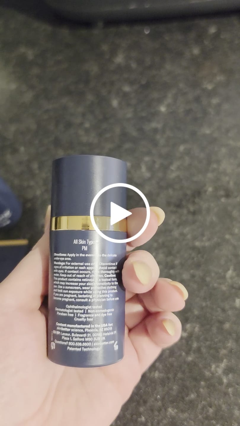 Customer video review of Skinbetter Science EyeMax AlphaRet Overnight Cream (15ml)