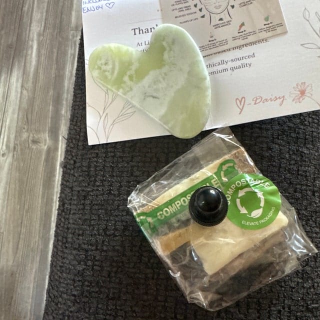 Customer photo review of Jade Gua Sha Kit