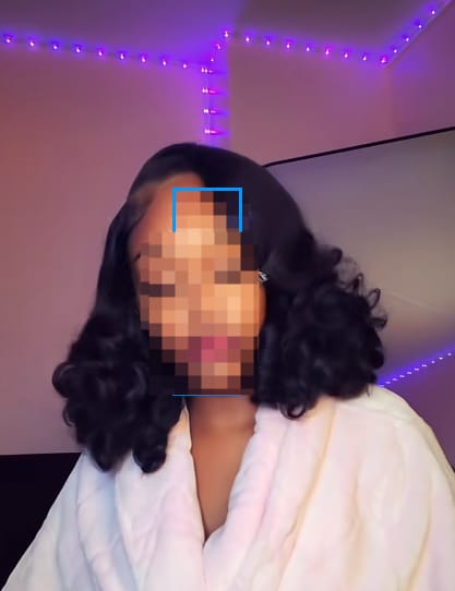 Customer photo review of Wavymy C-Part Wavy Wig Wear & Go 9x6 Glueless Lace Wig Virgin Braid Hair Kinky Straight Texture Loose Wave Wig 300% Density