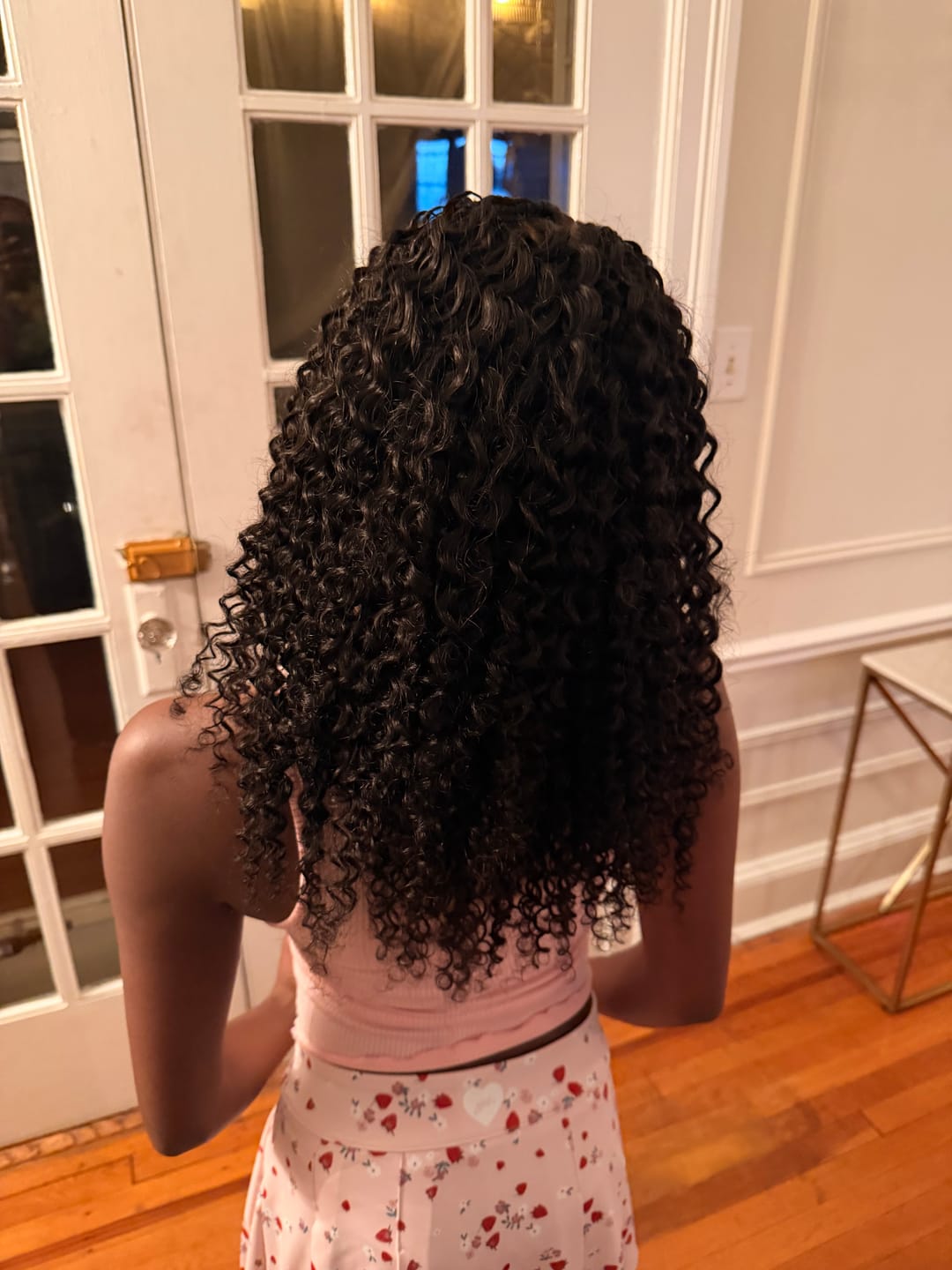 Customer photo review of Spanish Curl Human Crochet Hair