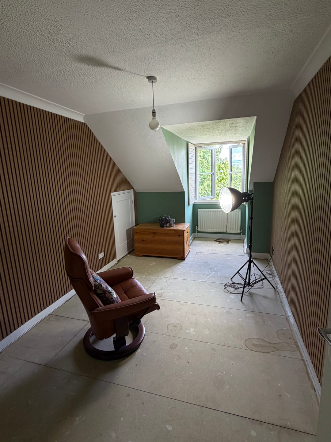 Customer photo review of Natural Oak Acoustic Wall Panel