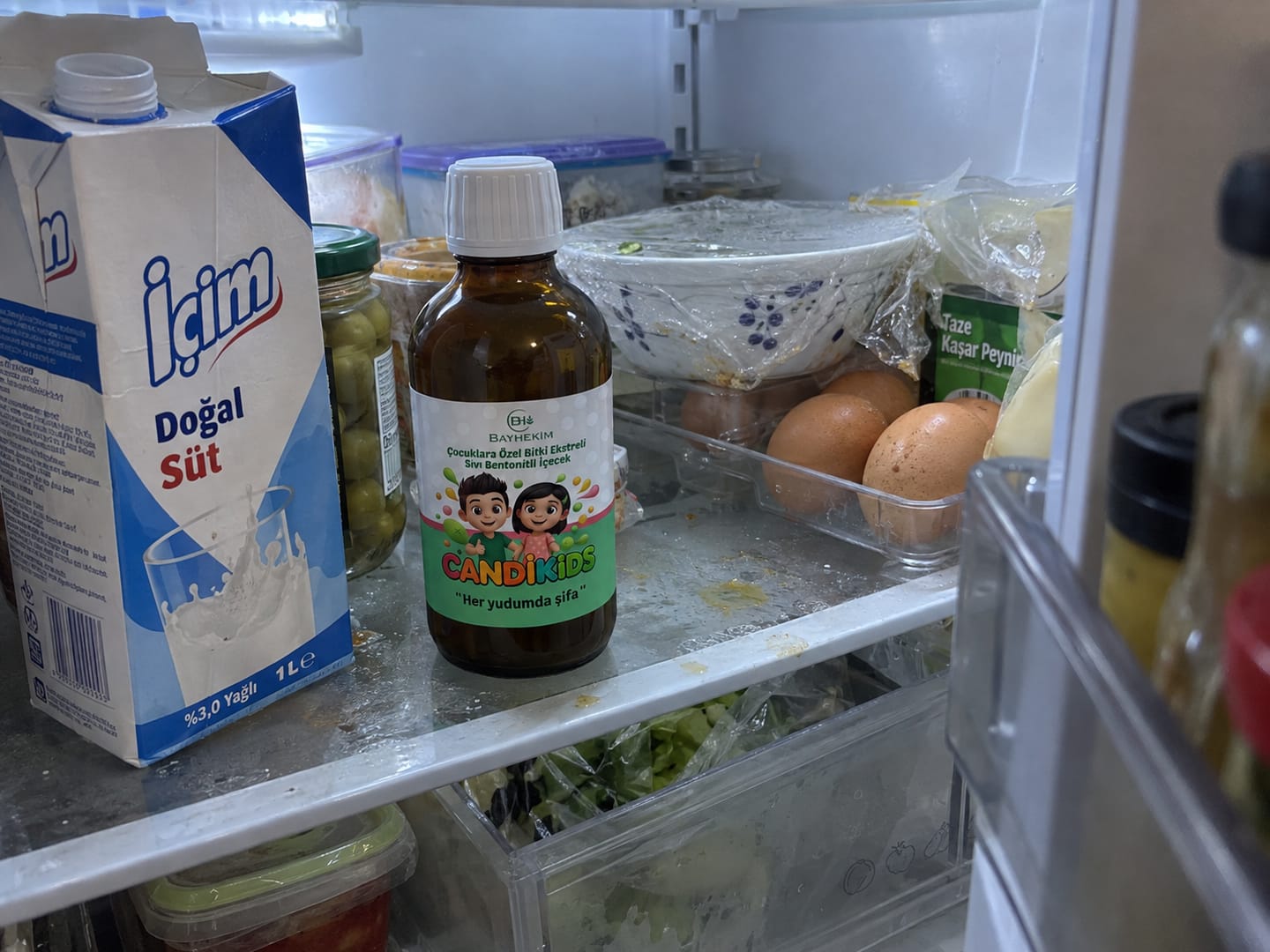 Customer photo review of BayHekim Candikids Çocuklara Özel Bitki Ekstreli Ve Sıvı Bentonitli İçecek 250 Ml.