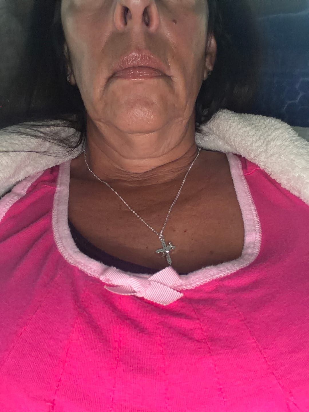 Customer photo review of FREE Today: Modern Crowned in Faith Cross Necklace, Earrings
